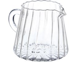 Optimaliseer mijn titel als volgt: "Melkkannetje van glas voor thee en koffie - ideaal voor restaurant - espresso kopjes - kleine waterkan"