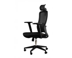Opulenze Vento One – Ergonomische bureaustoel – Office Chair - Game Gaming Chair - Zwart – Mesh & Stof