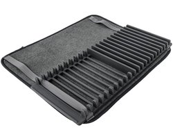 Opvouwbaar Afdruiprek met Absorberende Mat – Afwasrek voor Borden en Glazen – Ruimtebesparend – 43 x 37 cm