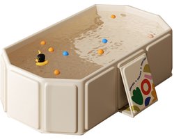 Opvouwbaar babybadje - Opvouwbaar bad - Badkuip - Draagbaar bad - Geschikt voor gezinnen en op reis - Wit