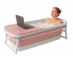 Opvouwbaar Bad - Ligbad voor Volwassenen - Inklapbaar Bad voor in de Badkamer - Mobiele Zitbad - Ook Geschikt voor Kinderen - Roze