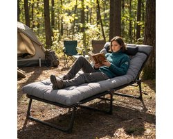 Opvouwbaar Campingbed – Draagbaar Veldbed met Opbergtas – Comfortabel Eenpersoons Slaapbed voor Kamperen, Strand & Reizen