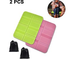 Opvouwbaar Foam Zitkussen - Geïsoleerde Opvouwbare Zitmat - Voor Droog Comfort op Natte Grond - 2 Stuks - Voor Volwassenen en Kinderen Meerkleurig