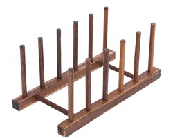 Opvouwbaar Houten Bordenrek - Ruimtebesparende Droogrek voor Borden, Schotels en Snijplanken