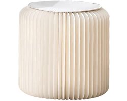 Opvouwbaar Krukje - Papieren Stoel - Extra Zitplaats - Honingraatstructuur - 36x52 cm - Bruin
