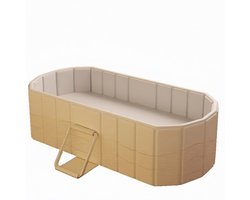 Opvouwbaar Ligbad 150 cm voor Volwassenen - Draagbare Full Body Badkuip met Afvoerslang - Ideaal voor Ontspanning, IJsbad, Herstel na Sport en Familie Spa