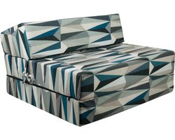 Opvouwbaar matras - 1 persoons - 200x90x15 cm - grafisch