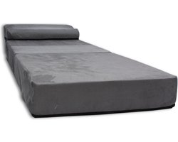 Opvouwbaar matras - 1 persoons - 70x200x15 cm - antraciet