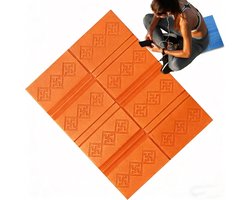 Opvouwbaar Oranje Zittingkussen – Waterdicht Schuimkussen – Voor Sport, Strand, Kamperen & Koningsdag Kraam – 36.5x27.5x0.8cm