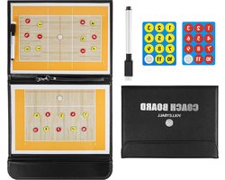 Opvouwbaar professioneel tactiekbord volleybal - Tactiekmap volleybal met magnetische schaakfiguren en pennen