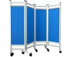Opvouwbaar rollend privacyscherm 180 cm hoog met wielen