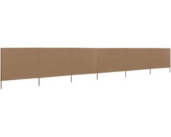 Opvouwbaar Scherm - Kamerscherm Tuinscherm - Windbescherming Buiten - 6 Panelen Duurzaam - 800 x 80 cm - Taupe