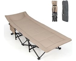 Opvouwbaar Veldbed met Draagtas - Extra Breed en Comfortabel - Camping - Vissen - Zonbedden