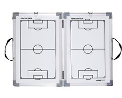 Opvouwbaar voetbal coachbord - Inklapbaar tactiekbord 90 x 120 cm (XL) - Inclusief draagtas en accessoires - Ciclón Sports