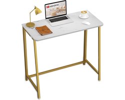 Opvouwbaar Wit Marmeren Bureau voor Kleine Ruimtes - Ideaal voor Thuiswerk en Studie