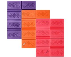 Opvouwbaar Zitmatje - Opvouwbaar Zitkussen Buiten - Lichtgewicht En Waterdicht Met Anti-Slip Patroon - 3 Stuks - Voor Outdooractiviteiten Rood