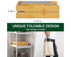 Opvouwbare badkuip Caddy Tray - Luxe en Uitbreidbare Badaccessoires met Wijnglashouder en Boekenstandaard