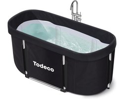 Opvouwbare badkuip voor volwassenen - Draagbare spa- en douchebadkuip voor kleine badkamers - Stevig metalen frame, 120x55x50 cm