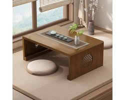 Opvouwbare Bamboe Salontafel voor Meditatie en Woondecoratie