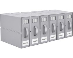 Opvouwbare beddengoedorganizer - Opbergbakken voor lakens, dekbedovertrekken en kussenslopen - Kastorganizer en opbergdozen voor dekens en kleding (set van 6)