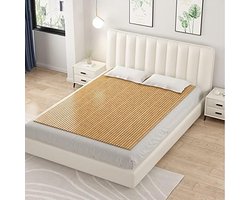 Opvouwbare Bedplank - Matras Ondersteuning Houten Latten - Verbeteren Slaapkwaliteit - Natuurlijk Bamboe Materiaal - 0.8 x 1 m