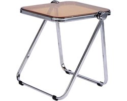 Opvouwbare bijzettafel - Kleine salontafel - Extra werkruimte - Wolkvormig ontwerp - 35x40x44cm - Geel
