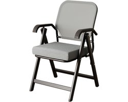 Opvouwbare Bureaustoel - Mesh Fauteuil - Vergaderen en Receptie - Ergonomisch Rugontwerp - Stapelbaar - Grijs