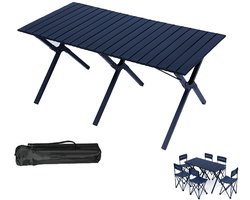 Opvouwbare Campingtafel 150x70 cm – Grote Tafel voor 6-8 Personen – Stevig Metaal – Antislip Poten – Snel Inklapbaar – Camping, BBQ & Tuin