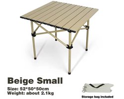 Opvouwbare Campingtafel 50 cm – Lichtgewicht en Duurzaam – Zwart – Outdoor Inklapbare Tafel – Voor Tuin, Balkon, Strand & Kamperen – Verstelbare Veldtafel van Metaal