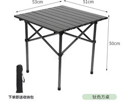 Opvouwbare Campingtafel 50 cm – Lichtgewicht en Duurzaam – Zwart – Outdoor Inklapbare Tafel – Voor Tuin, Balkon, Strand & Kamperen – Verstelbare Veldtafel van Metaal
