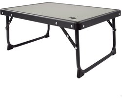 Opvouwbare campingtafel - draagbaar - kantelbestendig - van staal en MDF - handvat - eenvoudig transport - salontafel - picknicktafel - afmetingen 56 x 40 x 25 cm - campingaccessoires - compact - lichtgewicht Vouwtafel