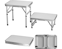 Opvouwbare campingtafel - Picknicktafel laptoptafel - Buiten eten - In hoogte verstelbaar - 60 cm breed - Groen