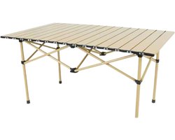 Opvouwbare campingtafel - Picknicktafel roltafel - Outdoor maaltijden - 150 kg capaciteit - 120x55cm - Geel