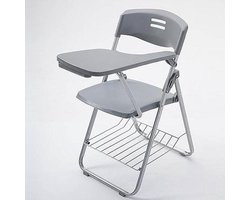 Opvouwbare Conferentiestoel - Stapelbare Stoel - Kantoor Training - Met Schrijfbord - 43 x 47 x 81 cm - Grijs