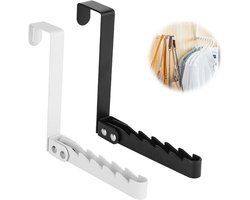 Opvouwbare Deurhaken - Set van 2 - Robuuste Metalen Kapstok voor Kleding en Tassen