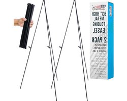 Opvouwbare Display Ezel - Statief Standaard - Presenteren Borden Posters - Verstelbare Displayhouders - 63 Inch Hoog - Zwart