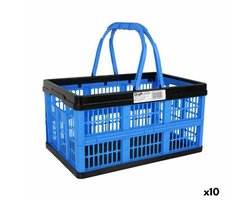 Opvouwbare doos met handvatten Tontarelli Voilà Blauw 16 L 39 x 25,5 x 21 cm (10 Stuks)