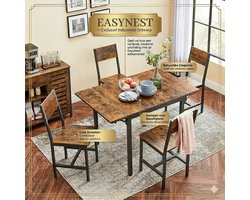 Opvouwbare Eettafel met Neervallende Bladen – Ruimtebesparende Keukentafel voor 2–4 Personen – Multifunctioneel Bureau en Eetkamertafel