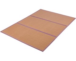 Opvouwbare Handgeweven Rotan Tatamimat van 80 X 55 Inch, Antislip en Gemakkelijk Schoon te Maken Japanse Vloermat, Ademende Zomerslaapmat voor Meditatie en Yoga