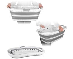 Opvouwbare heupwasmand - Ergonomisch ontwerp - 37 liter inhoud - Grijs