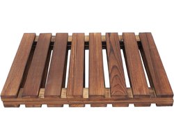 Opvouwbare houten badmat voor in de douche - antislip bamboe douchemat - duurzame houten badmat met tapijt - badkamermat van bamboe hout - grote badmat van hout met antislip - badkamertapijt voor natte ruimtes