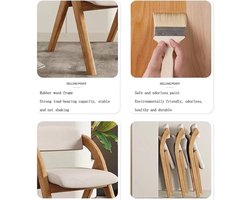 Opvouwbare Houten Eetkamerstoelen Set met Kussens – Portable Folding Dining Chairs voor Binnen & Buiten – Ergonomische 110° Rugleuning – Direct Gebruiksklaar