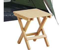 Opvouwbare Houten Kruk - Klapstoel Voetenbank - Outdoor Zitten - Heavy-Duty Stabiliteit - 30 x 56 x 30 cm - Multicolor