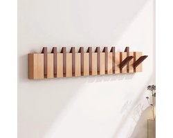 Opvouwbare Houten Wandhaken met 12 Haken voor Jassen en Handdoeken