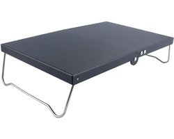 Opvouwbare Kampeertafel - Mini Koffietafel - Buiten Koken - Ultralicht Aluminium - 32 x 21 cm - Zwart