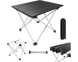 Opvouwbare kampeertafel van aluminium, lichtgewicht campingtafel met opbergtas, waterbestendige picknicktafel voor buiten, strand, barbecue en wandelen 40×34.5cm