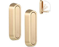 Opvouwbare Kapstokhaken (Set van 2) — Opvouwbare Gouden Wandhaken, Robuuste Inklapbare Hangers, Haken voor Handdoeken & Badjassen — Wandmontage voor het Ophangen van Jassen, Handdoeken, Kleding, Hoeden, Tassen en Sleutels