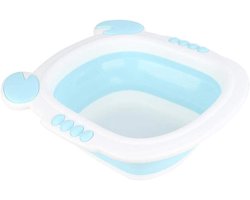 Opvouwbare kinderwastafel voor baby's en kinderen - Draagbare wastafel met leuke cartoonafbeeldingen - Handige wasbak voor jonge kinderen - Compact en eenvoudig te gebruiken.