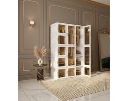 Opvouwbare Kledingkast Premium – 104x50x170 cm – Snelle Montage – Ruime Garderobekast met Kledingstang en Magnetische Deuren – Wit – Perfect voor Slaapkamer, Woonkamer en Hal – Duurzaam PP+PET Materiaal - House & Garden