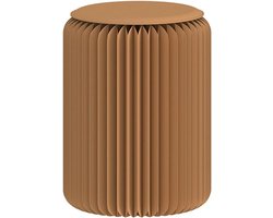 Opvouwbare kruk - Papieren meubel - Extra zitplaats - Honingraatstructuur - 52 cm - Bruin